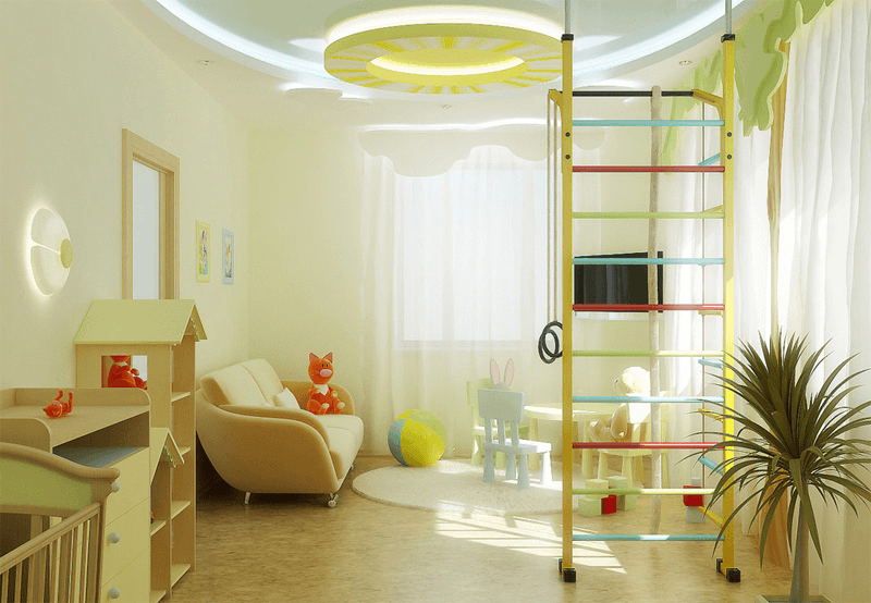 Основные правила освещения детских комнат