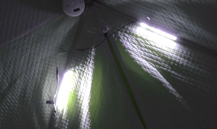 Этапы обустройства освещение в палатке на светодиодной ленте 3
