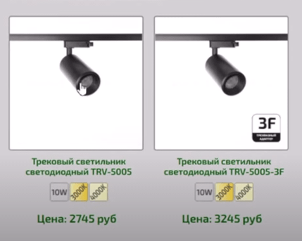 трековые светильники TRV-5005