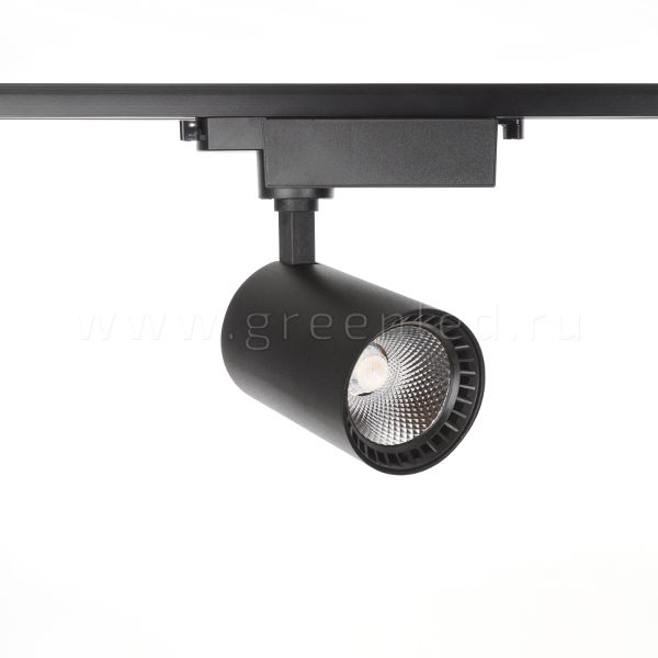 Трековый LED светильник TRV-5016, черный, вид спереди