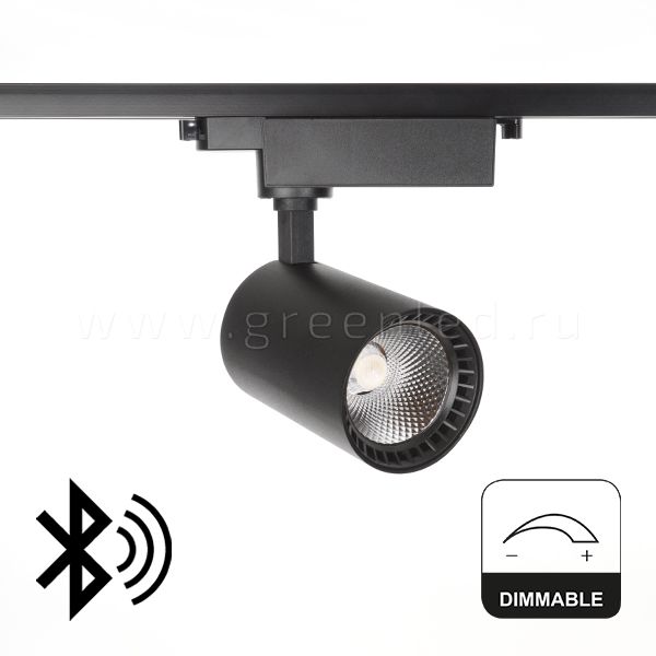 Диммируемый LED светильник TRVD-5016B, черный, вид спереди