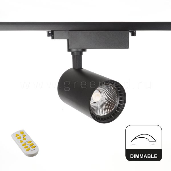 Диммируемый LED светильник TRVD-5016R, черный, вид спереди