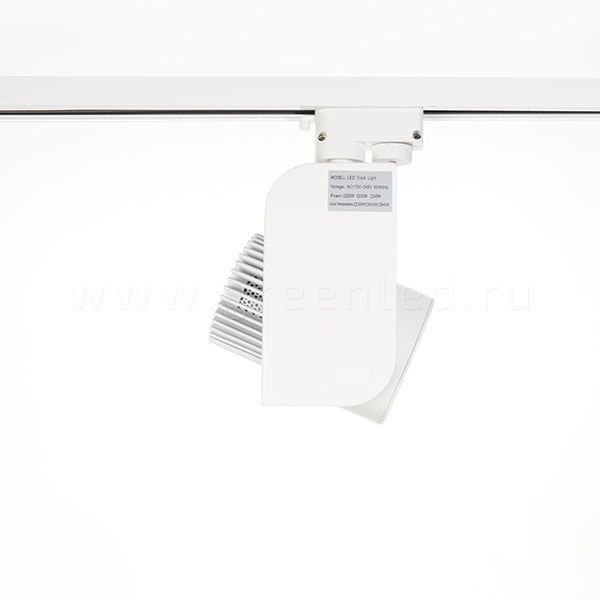 Трековый LED светильник TRV-568, белый вид сбоку