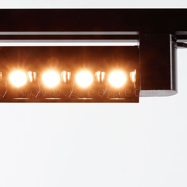 Трековый LED светильник TRV-L01, черный, крупный план вид спереди