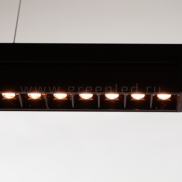 Трековый LED светильник TRV-L01, черный, вид сбоку